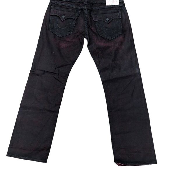 RARE True Religion Jeans Size 40 STRAIGHT Red Flap T - Picture 3 of 10